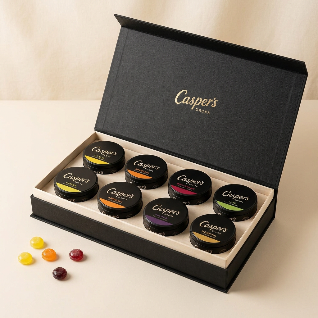 Frugt Box med Casper’s Drops bøtter